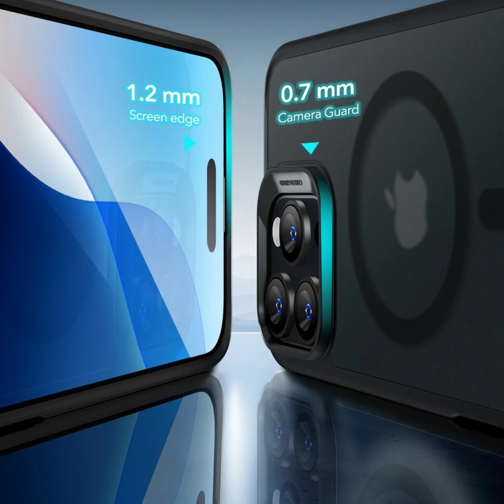 Mbështjellës ESR Classic Hybrid HaloLock me MagSafe dhe xham të temperuar për iPhone 16 Pro, Gjysmë-transparent