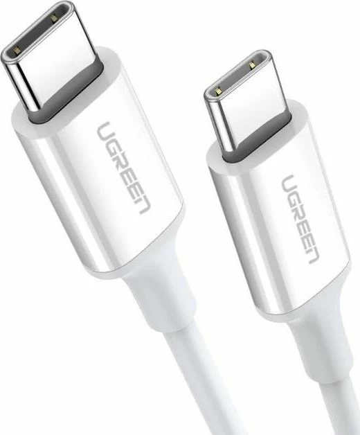 Kabllo USB-C në USB-C Ugreen US264, 0.5 m, PD 60W, 3A, e bardhë