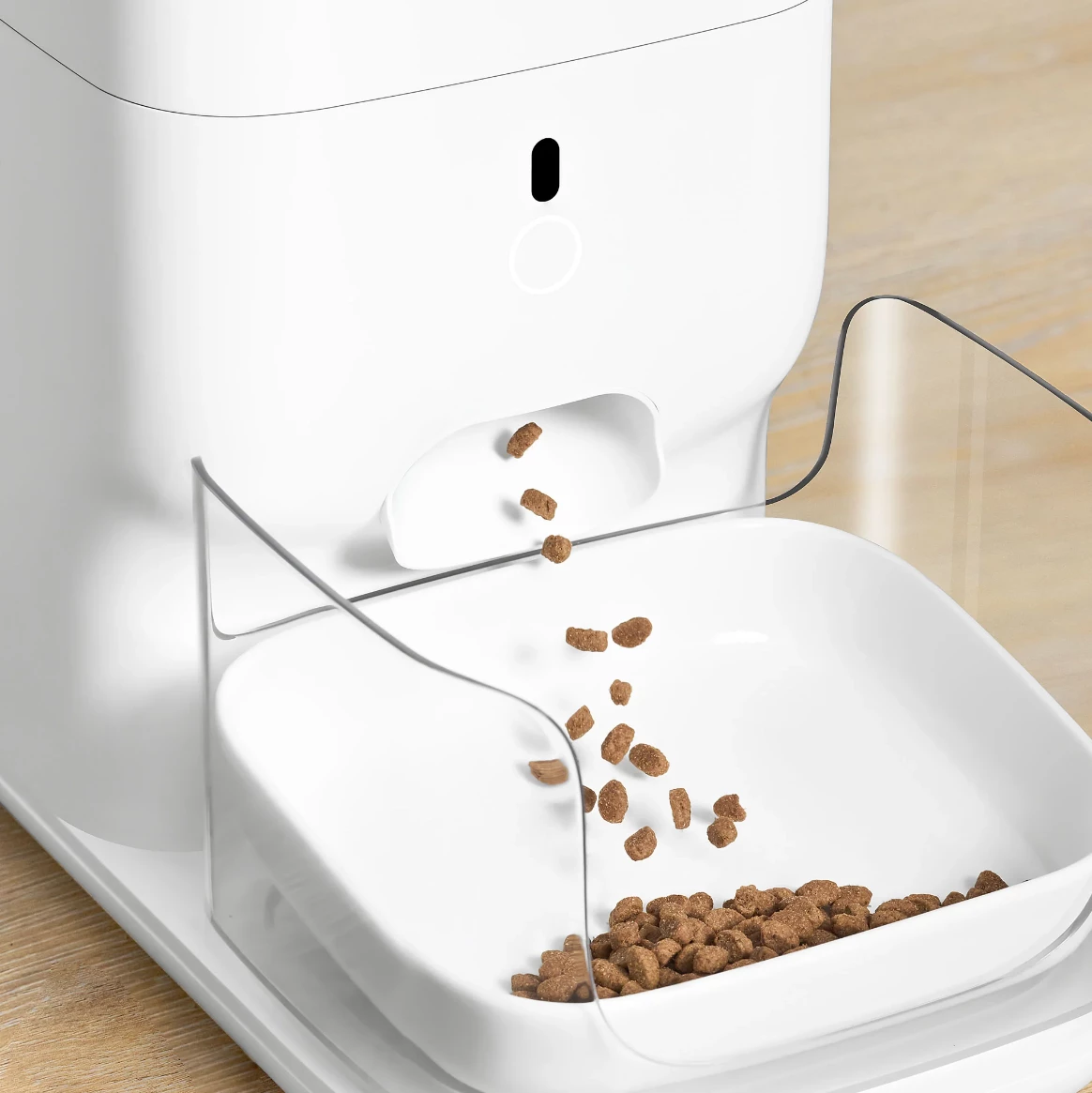 Dispenser smart ushqimi për mace Catlink Fresh 2 Luxury 4L Wi‑Fi, i bardhë, set