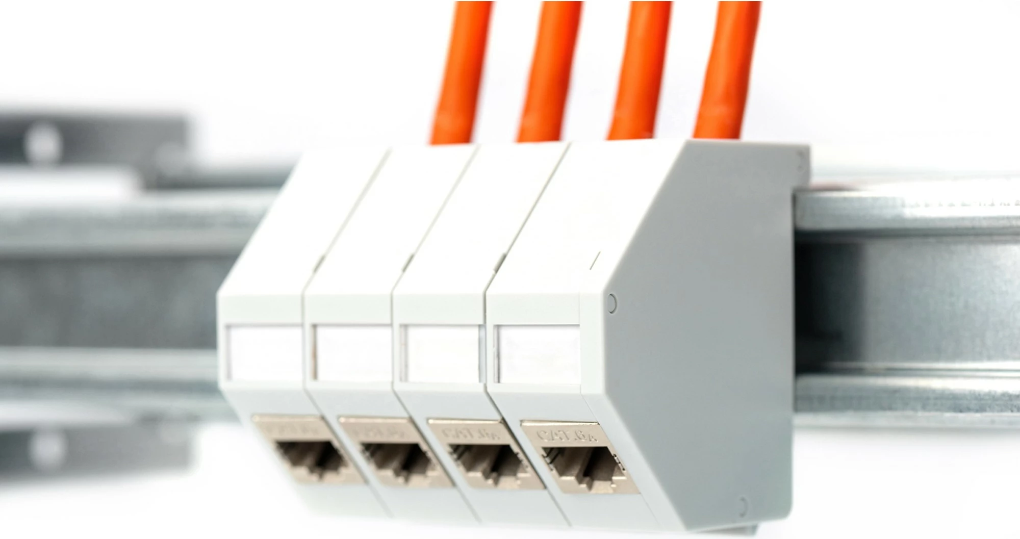 Kasë rrjeti Digitus Keystone për montim në shinë DIN, ABS, gri