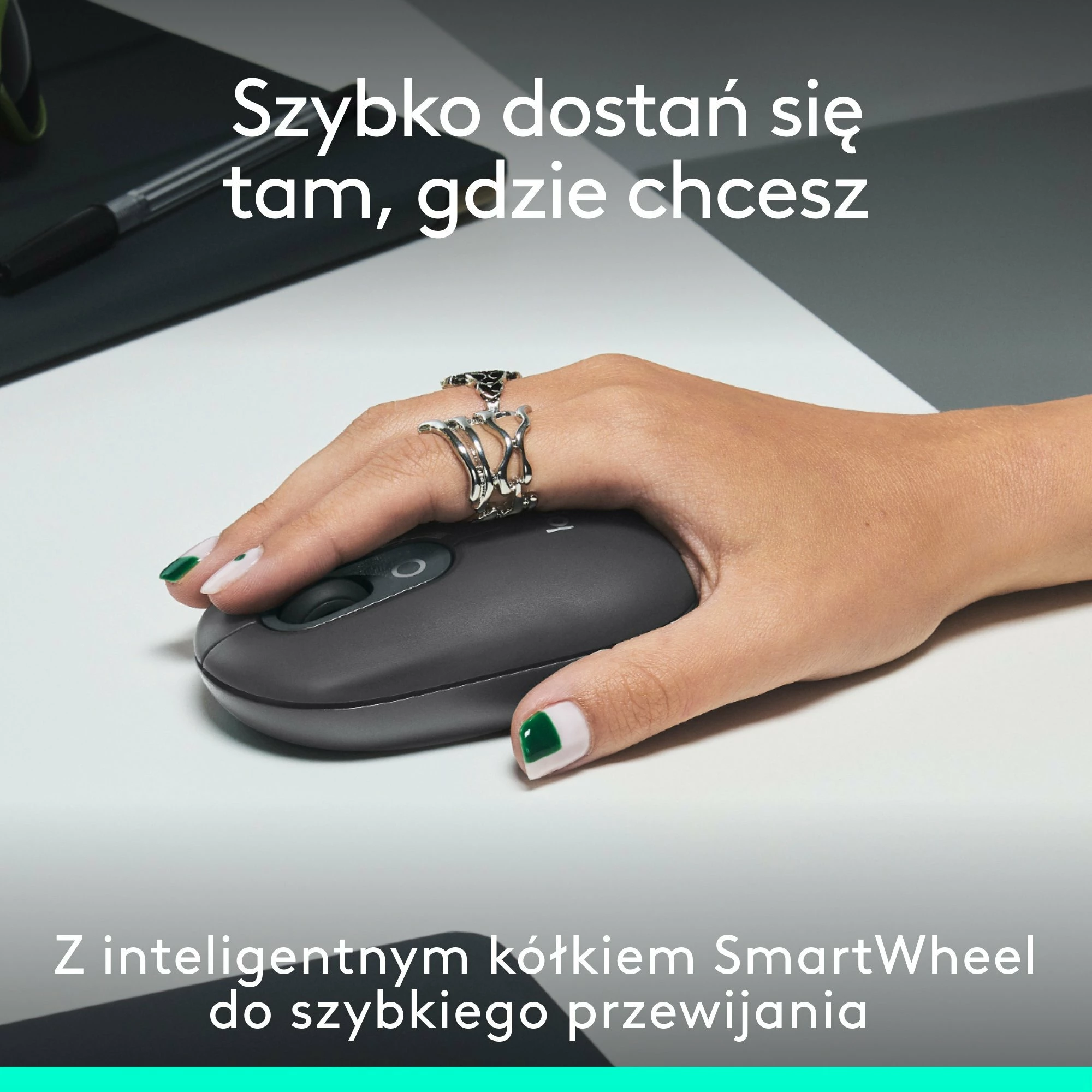 Maus Logitech POP 910-007412 4000 DPI Bluetooth wireless Graphite
