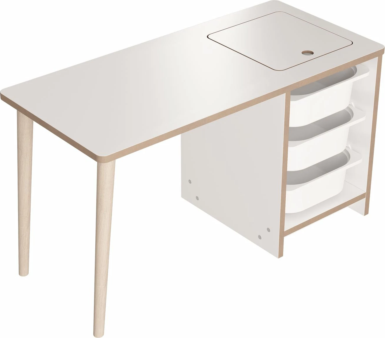 Set tavoline me karrige për fëmijë, Hanah Home, Soho, e bardhë