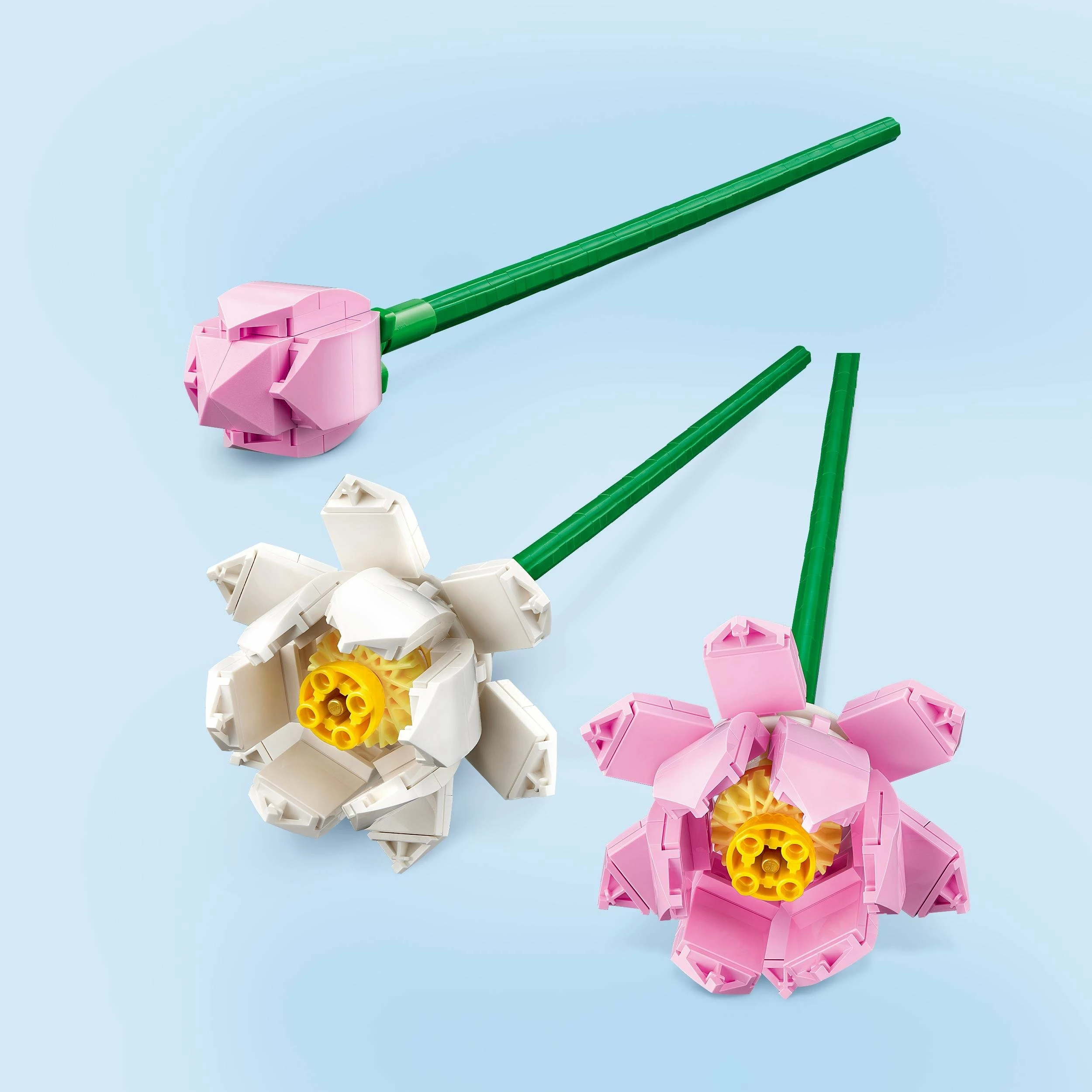 Set LEGO Lotus Flowers 40647, 220 elemente, rozë/bardhë