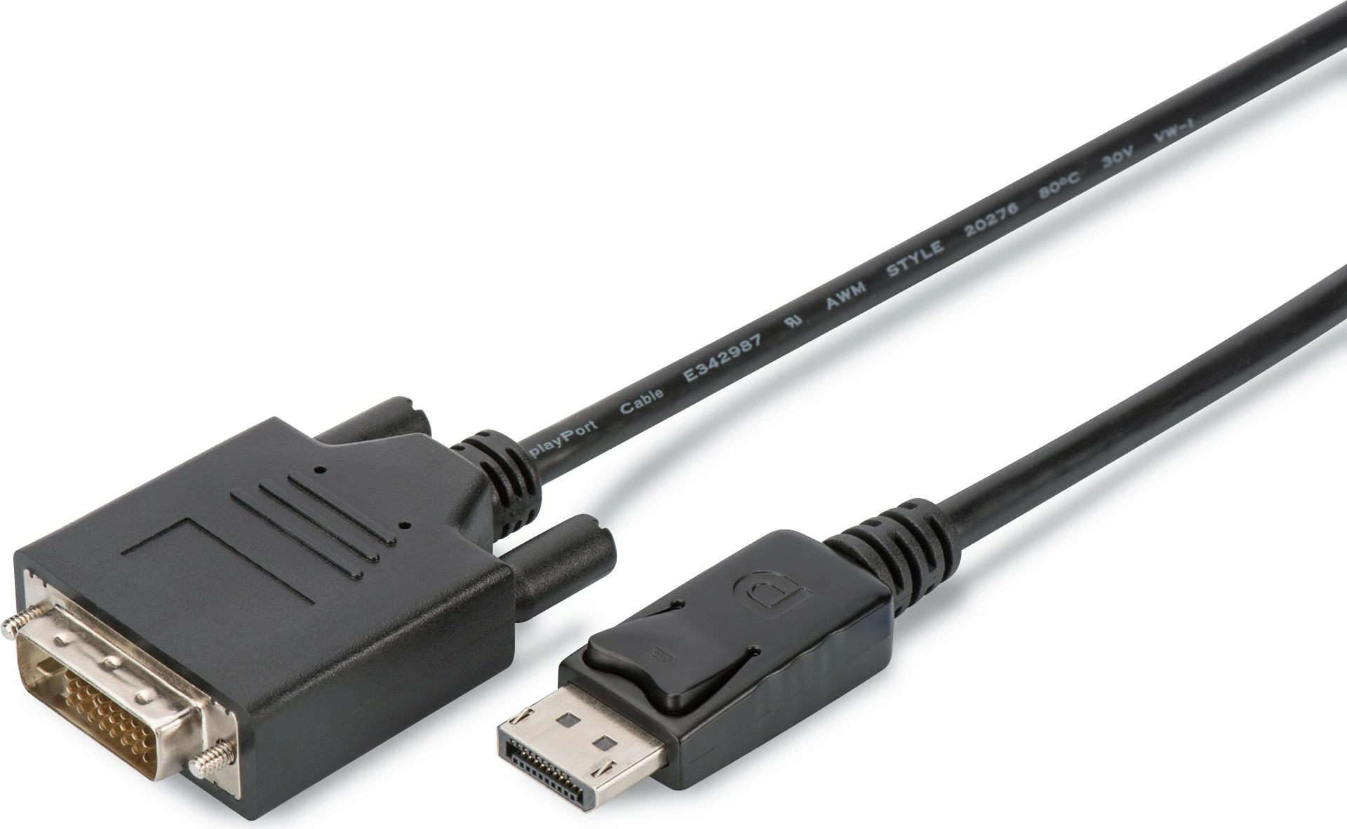 Kabllo adapter Digitus DisplayPort në DVI-D, 2m, 10 copë, e zezë