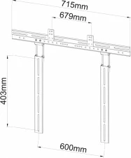 Mbajtëse muri për soundbar ART G-03, Metal, E zezë