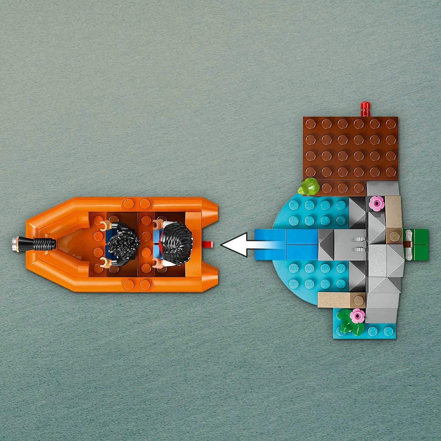 Set LEGO Jurassic World Escape by River from T-Rex 76975, 199 copë, 5+