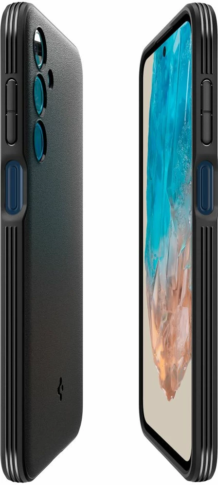 Mbështjellës Spigen Essential SandBlast për Samsung Galaxy M35 5G, i zi