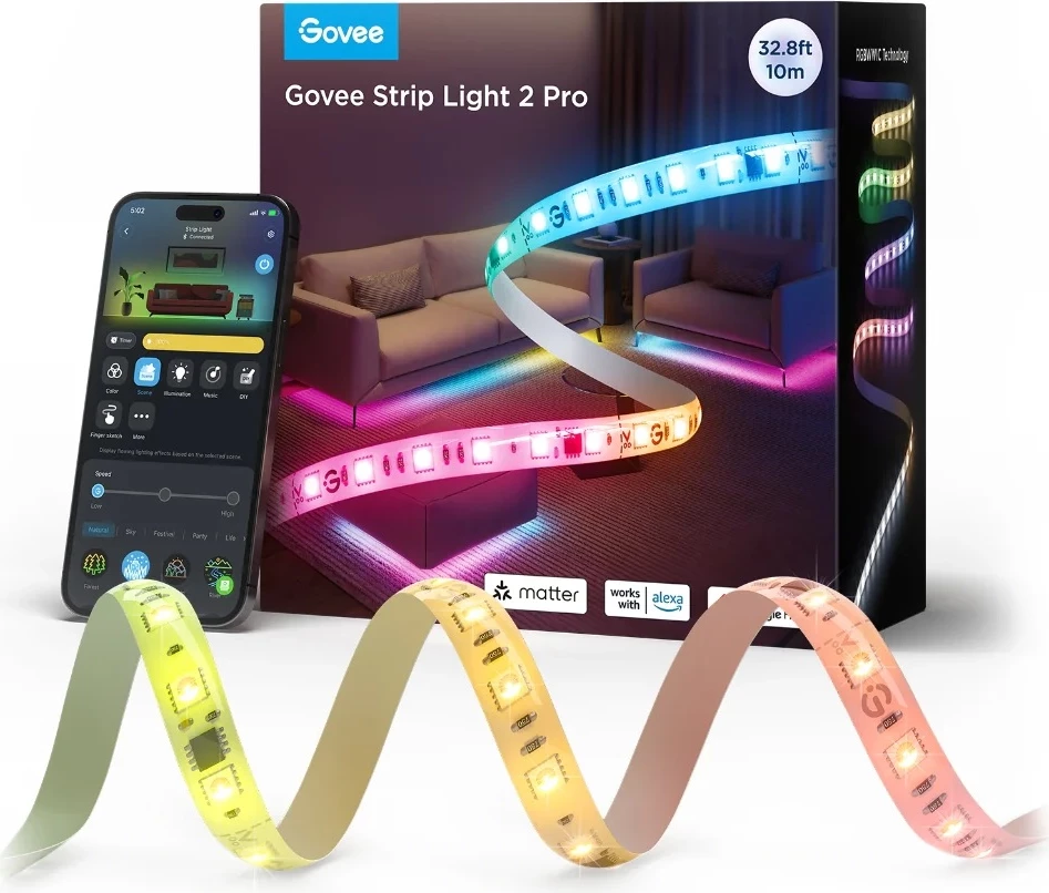 Shirit LED smart Govee Strip Light 2 Pro H61F5 5m RGBWW
