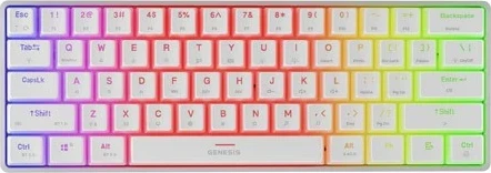 Tastierë mekanike Genesis Thor 660 G2, RGB, Gateron Brown, e bardhë