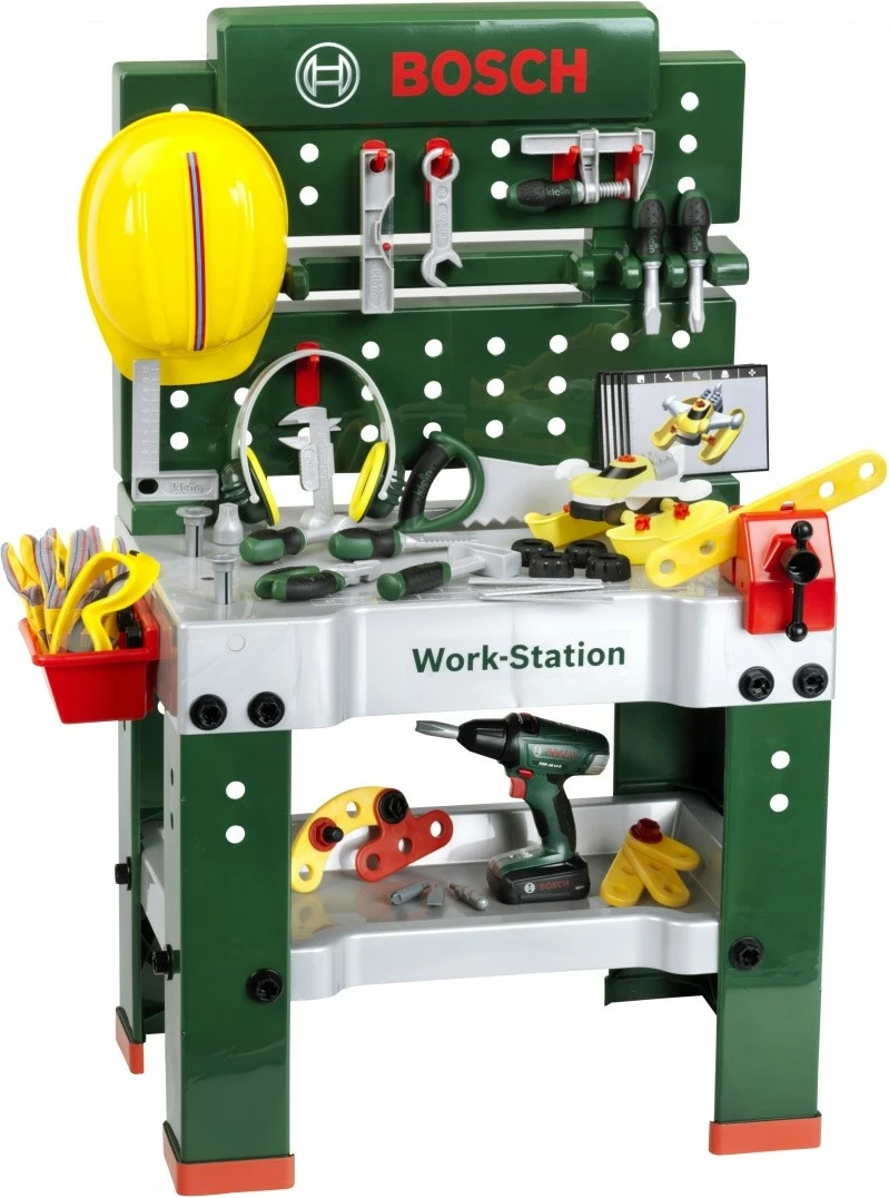 Tavolinë pune lodër për fëmijë Klein Bosch Workshop, 81 pjesë, shumëngjyrëshe