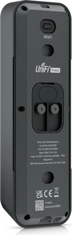 Zile dere Ubiquiti G4 Doorbell Pro, e zezë, IPX4, alumin, polikarbonat (PC), IR, montim në mur, 2-drejtim