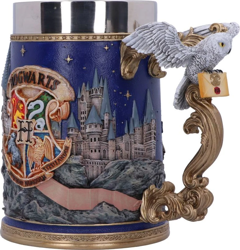 Mug koleksionues NEMESIS NOW Harry Potter Hogwarts 600ml 15.5cm me insert inox, blu