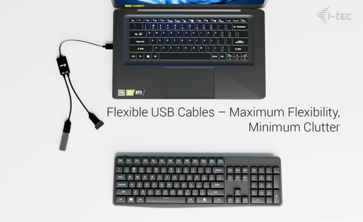 HUB USB-A i-tec U3CBLHUB2A, 2 porta, i zi