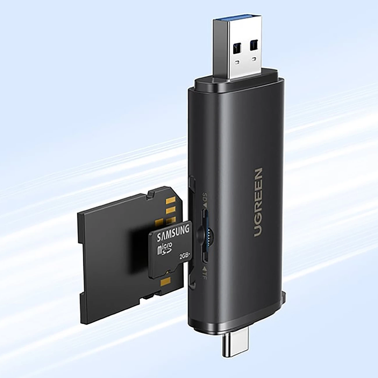 Lexues kartelash memorie Ugreen 65024 2n1 USB-C/USB-A SD 4.0 UHS-II, i zi