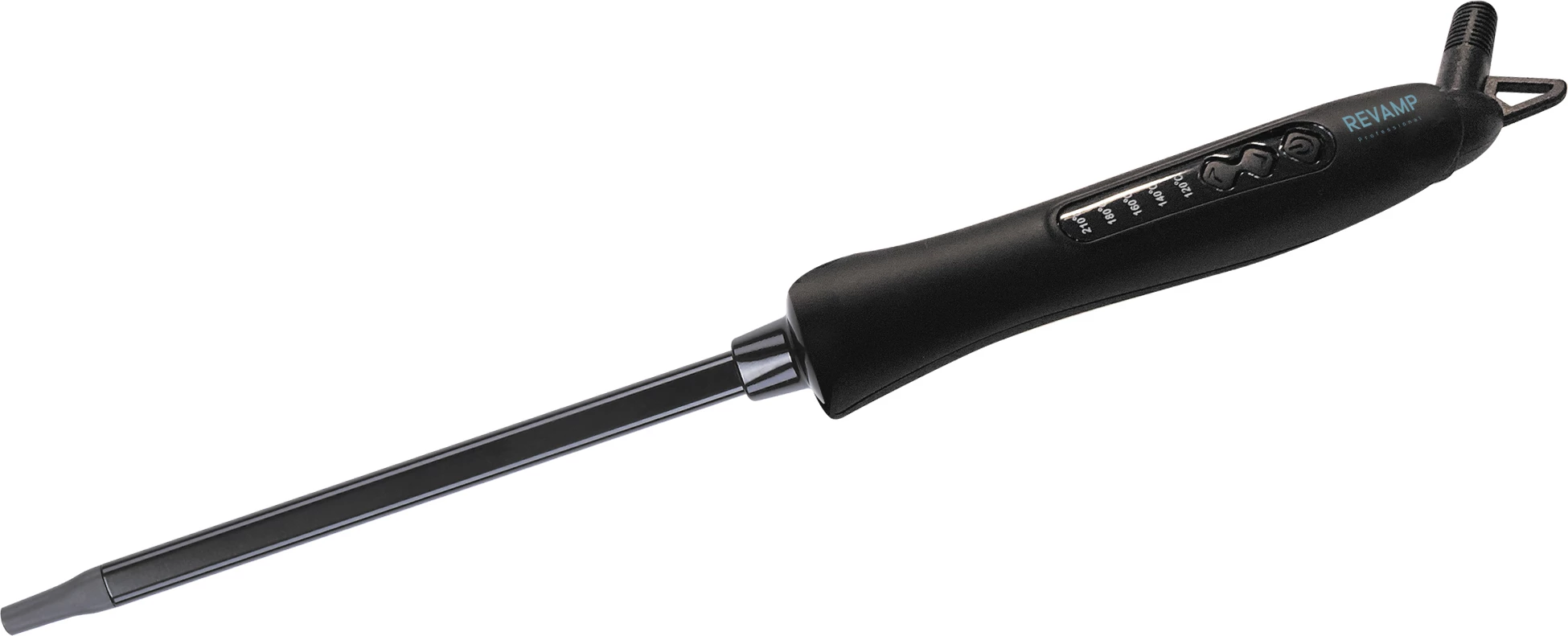 Shkop për kaçurrela Revamp Progloss Tight Curl Stick TO-1100, 10 mm, 120-210°C, i zi, me dorëzë rezistente ndaj nxehtësisë