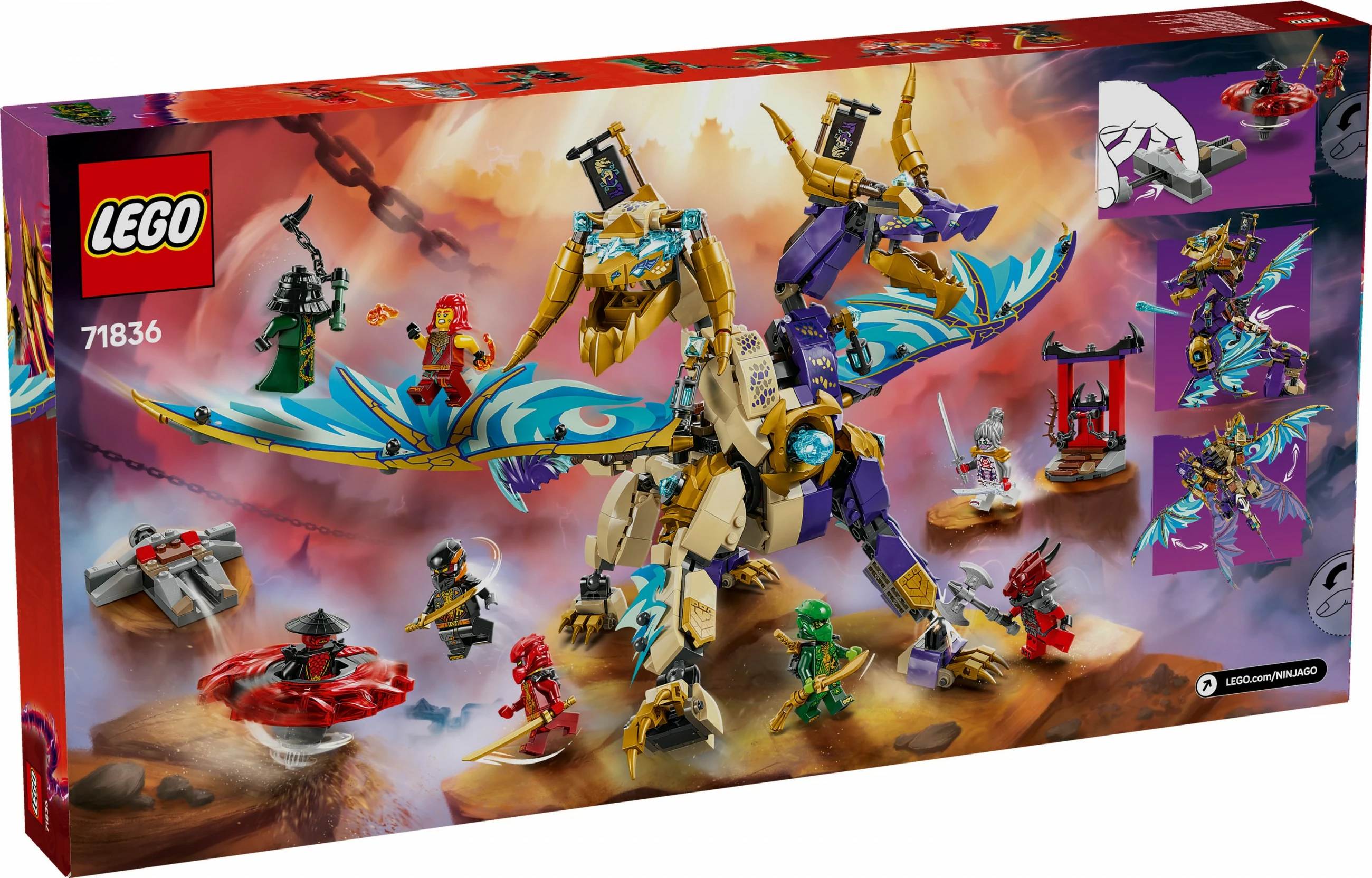 Set ndërtimi LEGO Ninjago 71836 Lichtbogendrache, 869 pjesë, multikolor