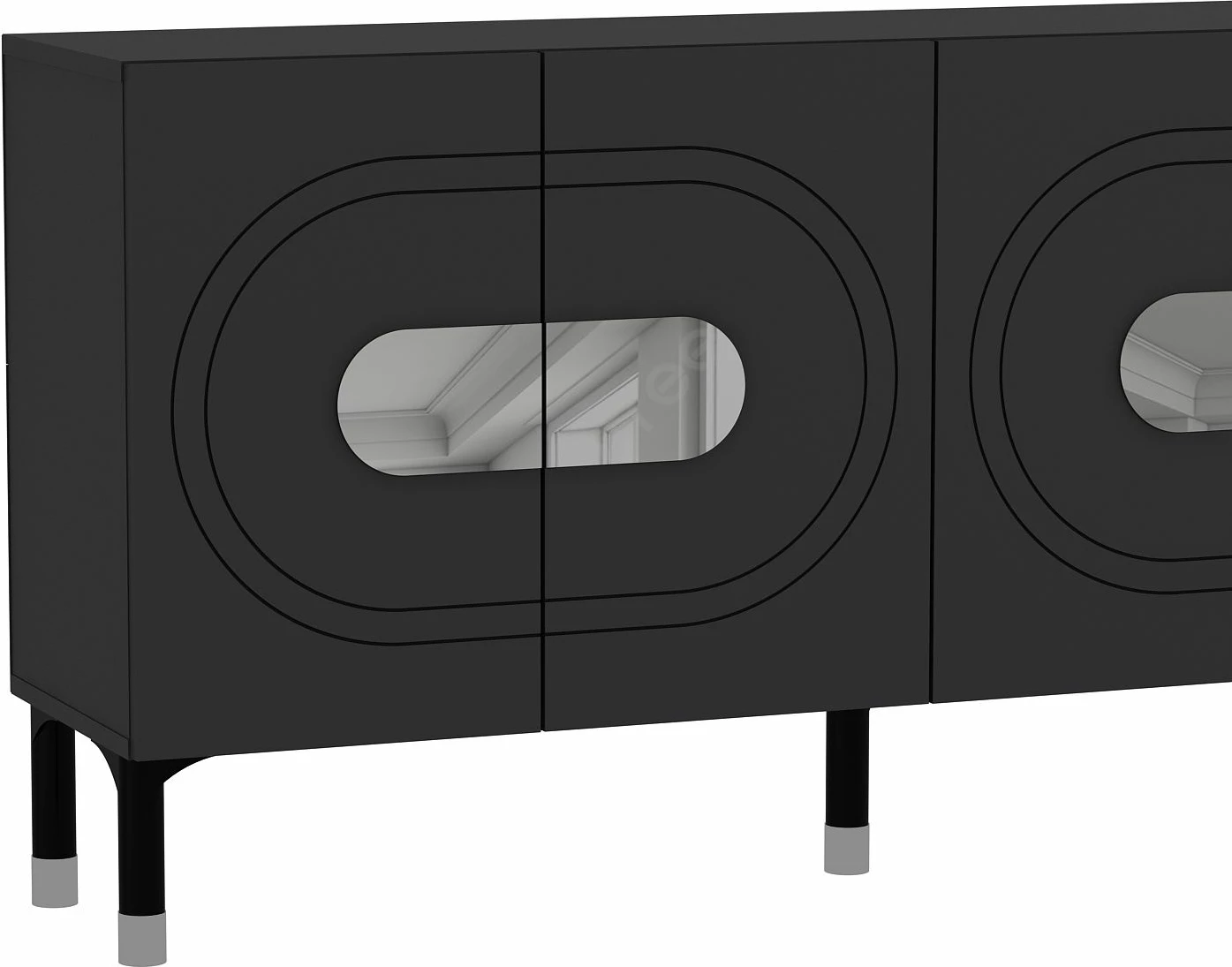 Konsol Skye Decor, antracit, argjend