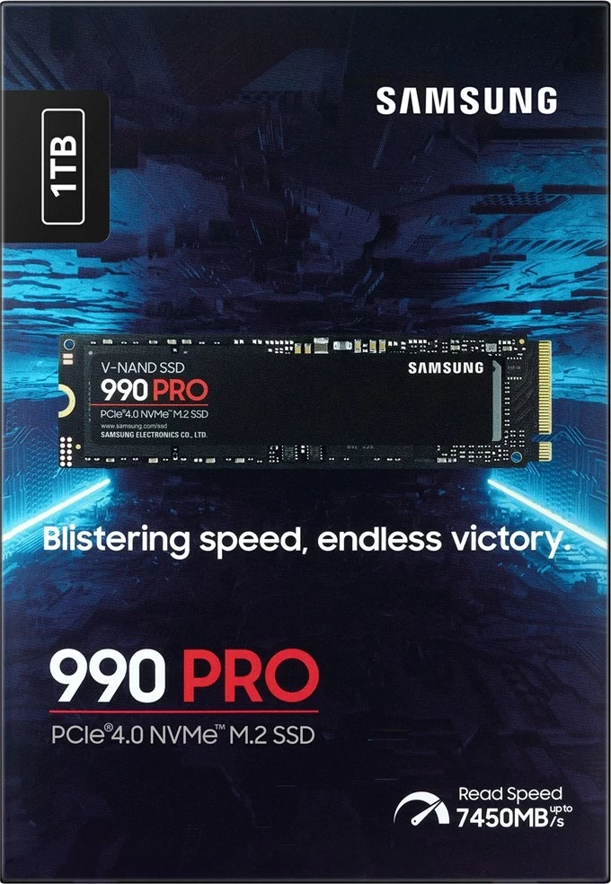 SSD Samsung 990 PRO, 1 TB, M.2, PCI Express 4.0, NVMe, Zi