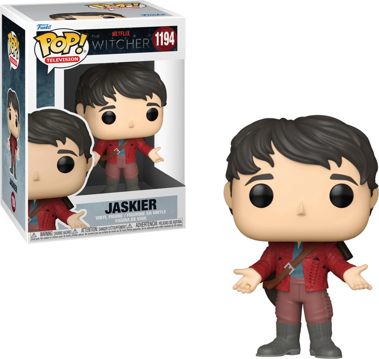 Figurinë koleksionuese Funko Pop! TV Funko The Witcher Jaskier (Red Outfit), e kuqe