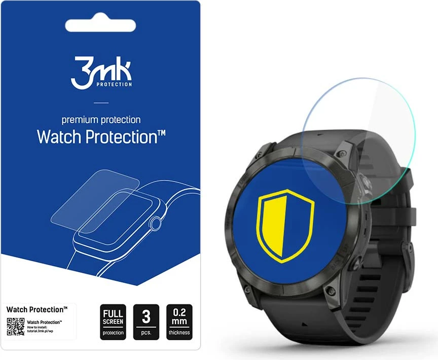 Mbrojtës ekrani për orë Garmin Epix Pro Gen 2 51mm, 3mk Protection FlexibleGlass Lite, Transparent, 3 copë
