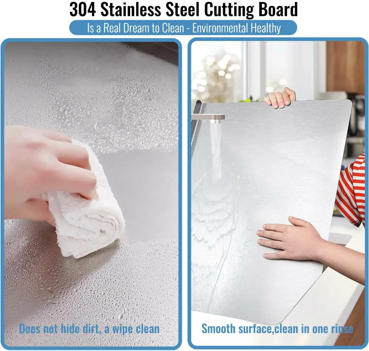 Dërrasë për prerje Hermia, inox, PASCELTEZ, 30x40cm