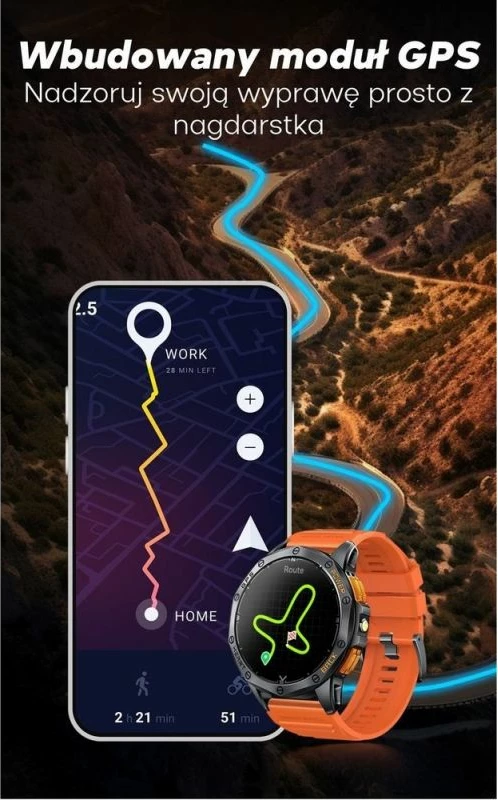 Smartwatch për meshkuj Gravity, e zezë