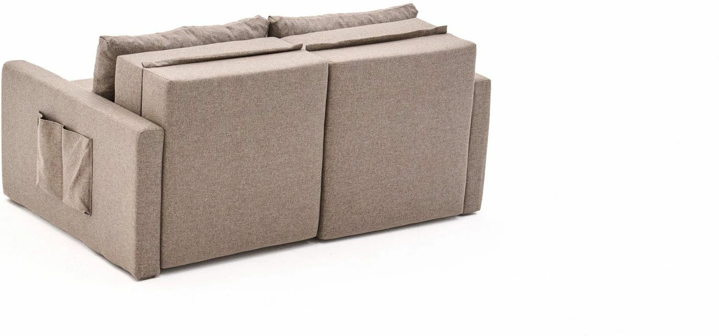 Divan-krevet dy vendësh, ngjyrë kafe, Saros