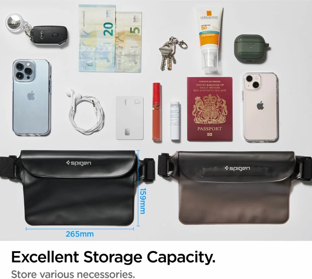 Çantë beli Spigen Aqua Shield A620, IPX8, e zezë