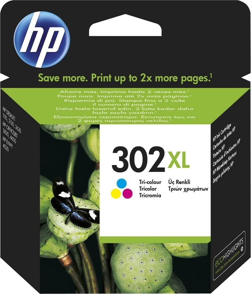 Toner HP 302XL origjinal, tri-color, për printer HP