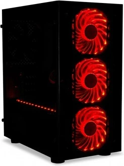 Kasë gaming iBOX PASSION V4, Midi Tower, Micro ATX, e zezë, me xham të temperuar, RGB