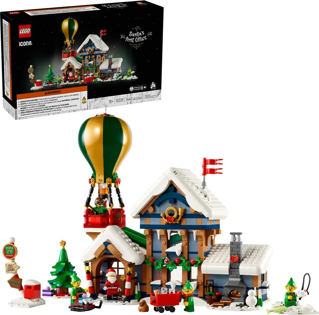 Set LEGO ICONS 10339 Santa's Post Office, 5 minifigura