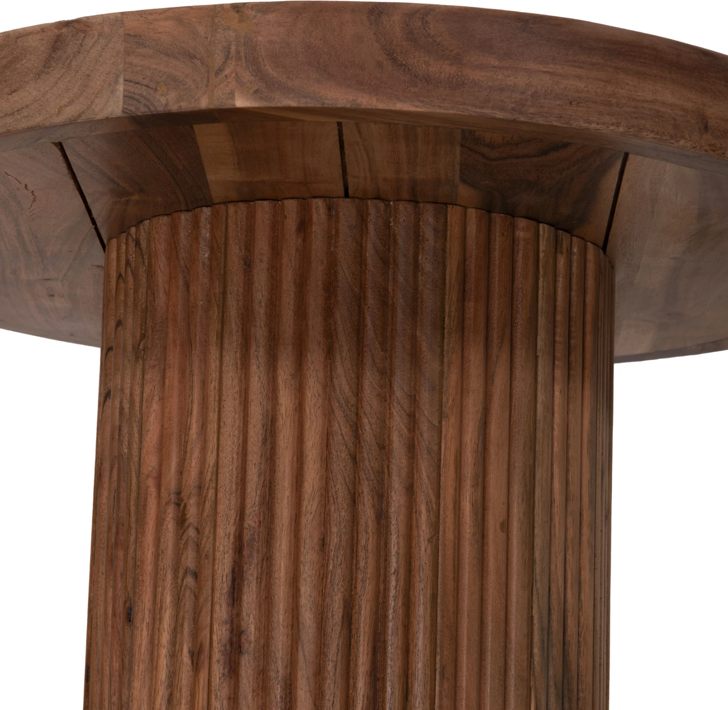 Tavolinë kafeje rrethore RAJJEH, dru akacie, Φ50x60H cm