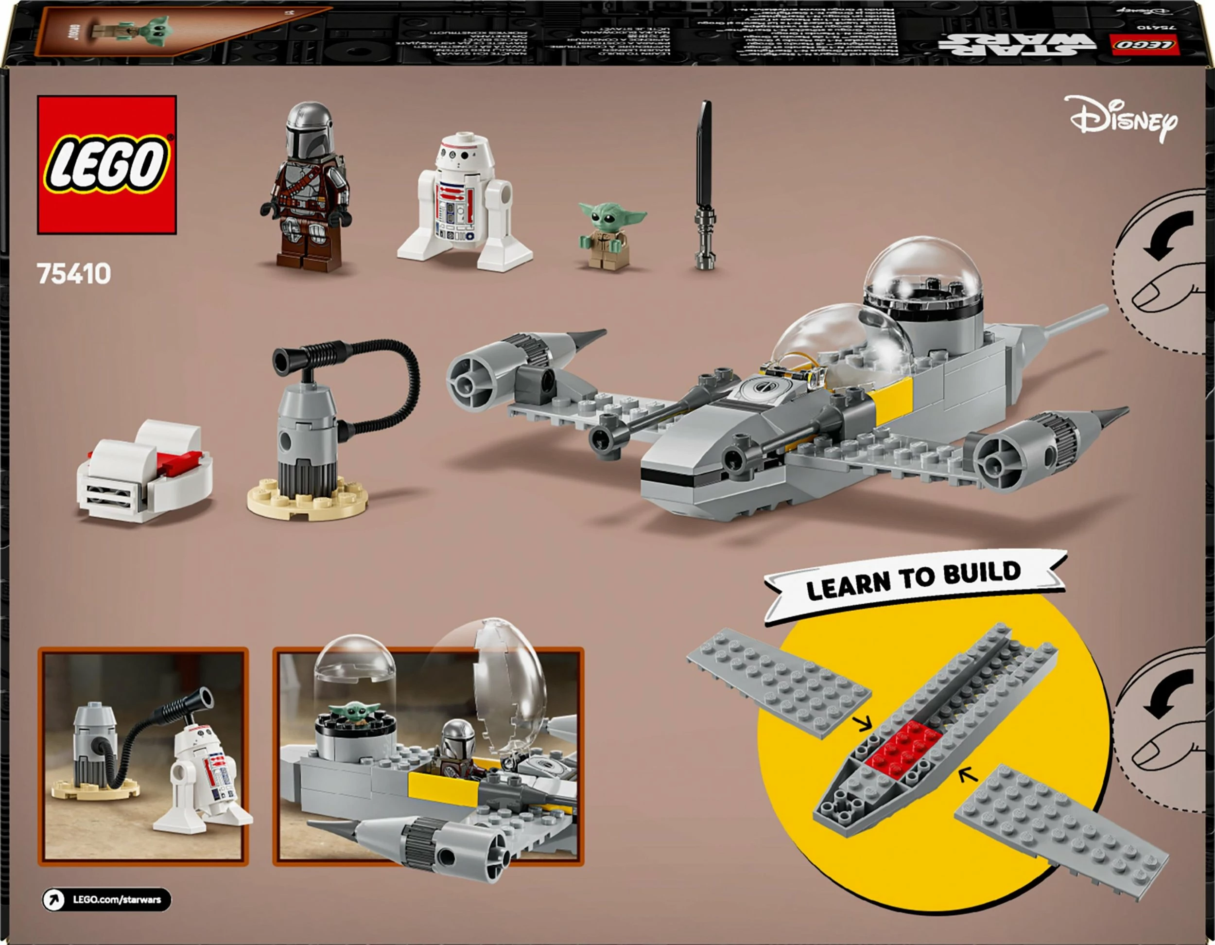 Set LEGO Star Wars N-1 Starfighter Mando dhe Grogu 75410, 92 copë, 4+