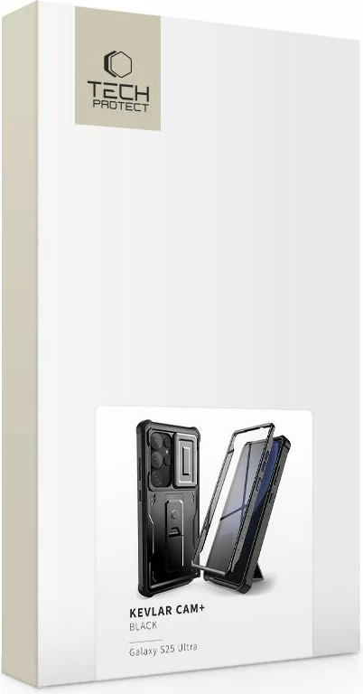 Mbështjellës Tech-Protect Kevlar Cam+ për Samsung Galaxy S25 Ultra, i zi