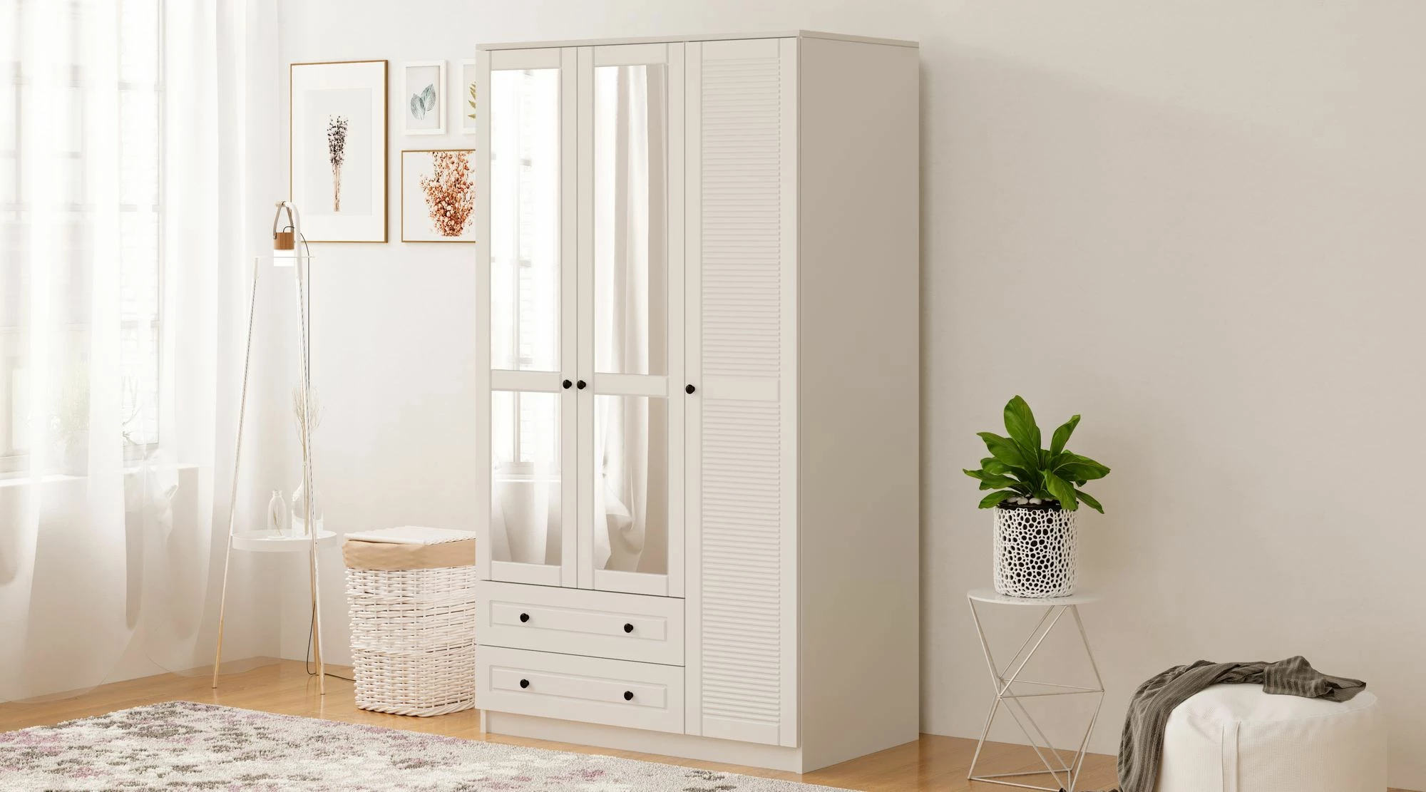 Dollap Skye Decor, ngjyrë e bardhë mat, Rb-062-03