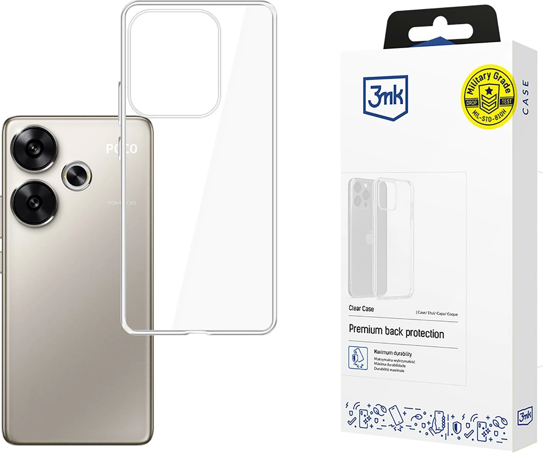 Mbështjellës  për Xiaomi Poco F6 3mk, transparent