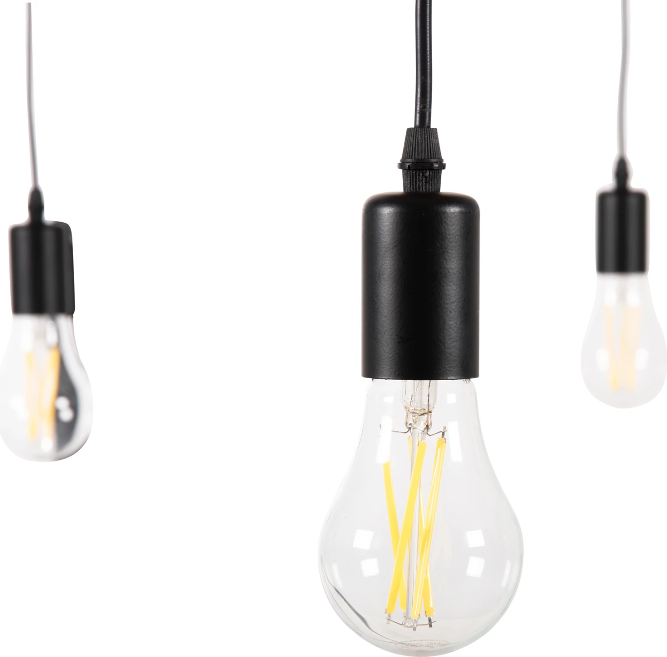 Llambadar tavani 8-drita FH4176 metal i zi-kabllo të zeza Φ100x180Hcm