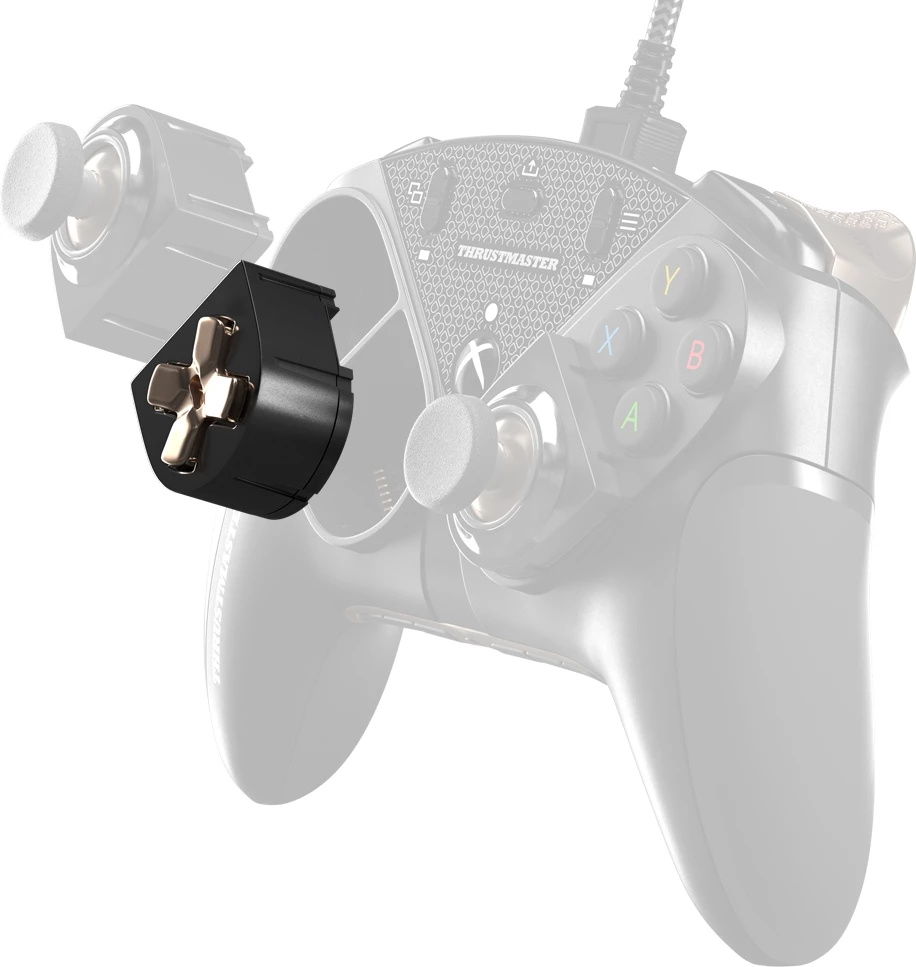 Modul D-pad Thrustmaster ESWAP X D4XB për ESWAP X Pro Controller, e zezë/argjendtë, 1 copë