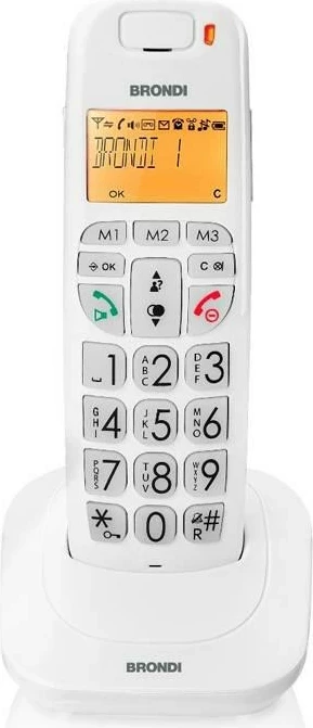 Telefon pa kabllo Brondi Bravo Bright i bardhë