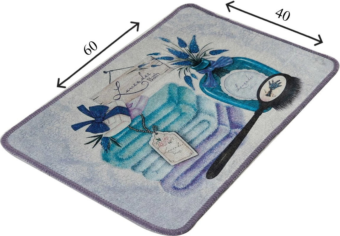 Tapet për banjo Mijölnir, ngjyrë lavandë, Djt, 40x60cm