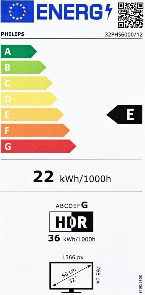 Televizor Philips 32PHS6000/12, 32 inç, Smart TV, HD, LED, Zi