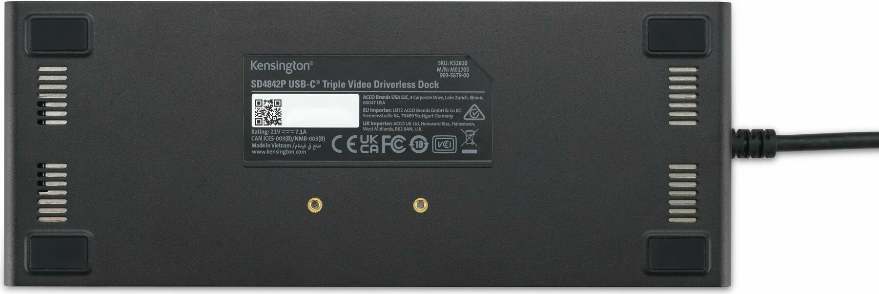 Docking station Kensington SD4842P EQ, USB-C, 100W, e zezë