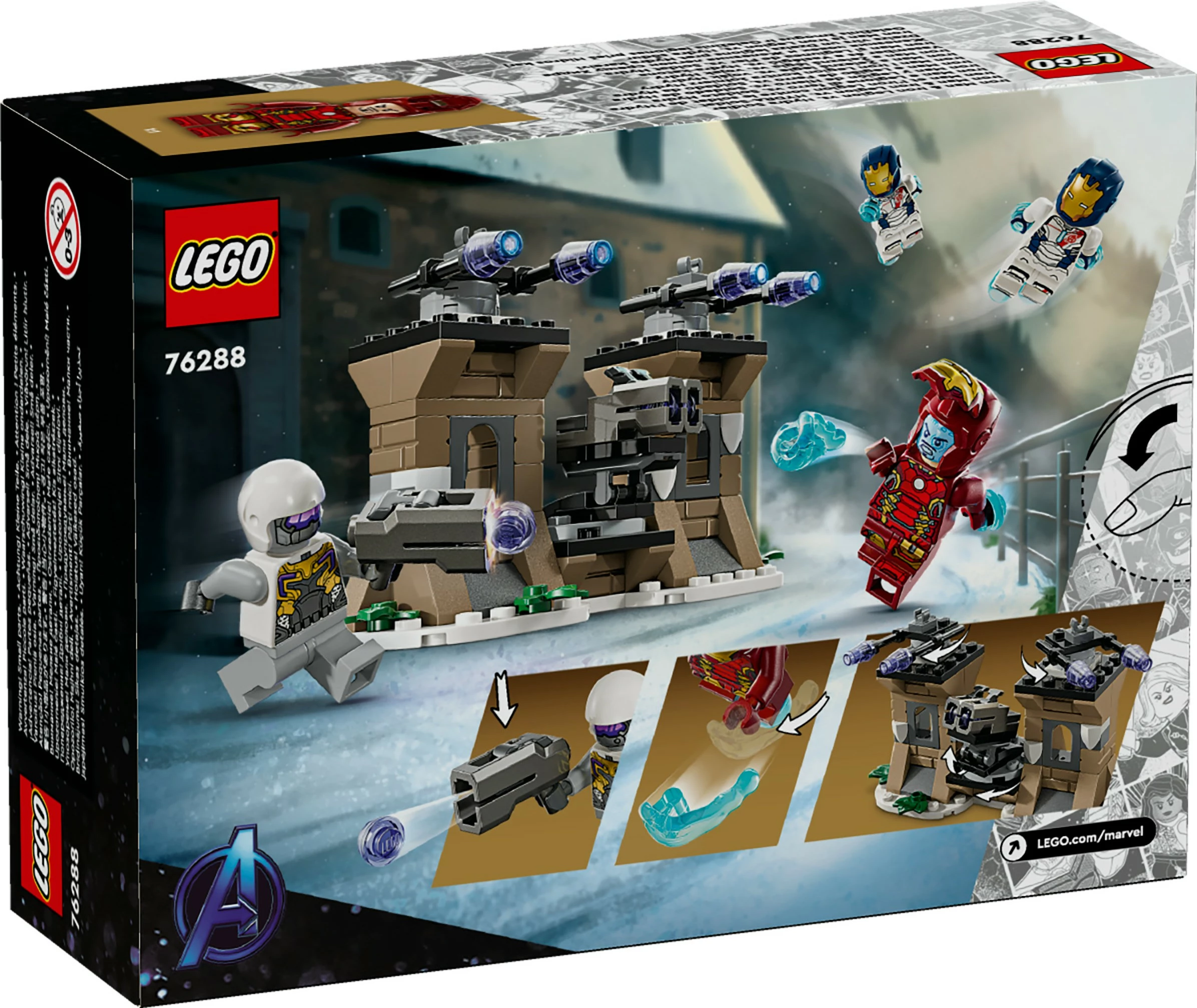 Set ndërtimi LEGO Marvel 76288 Iron Man & Iron Legion kundër HYDRA, shumëngjyrësh