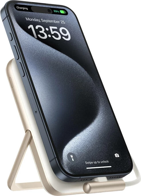 Powerbank Choetech B735, 10000mAh, 20W PD, me magnet, me kabllo USB-C, Bardhë