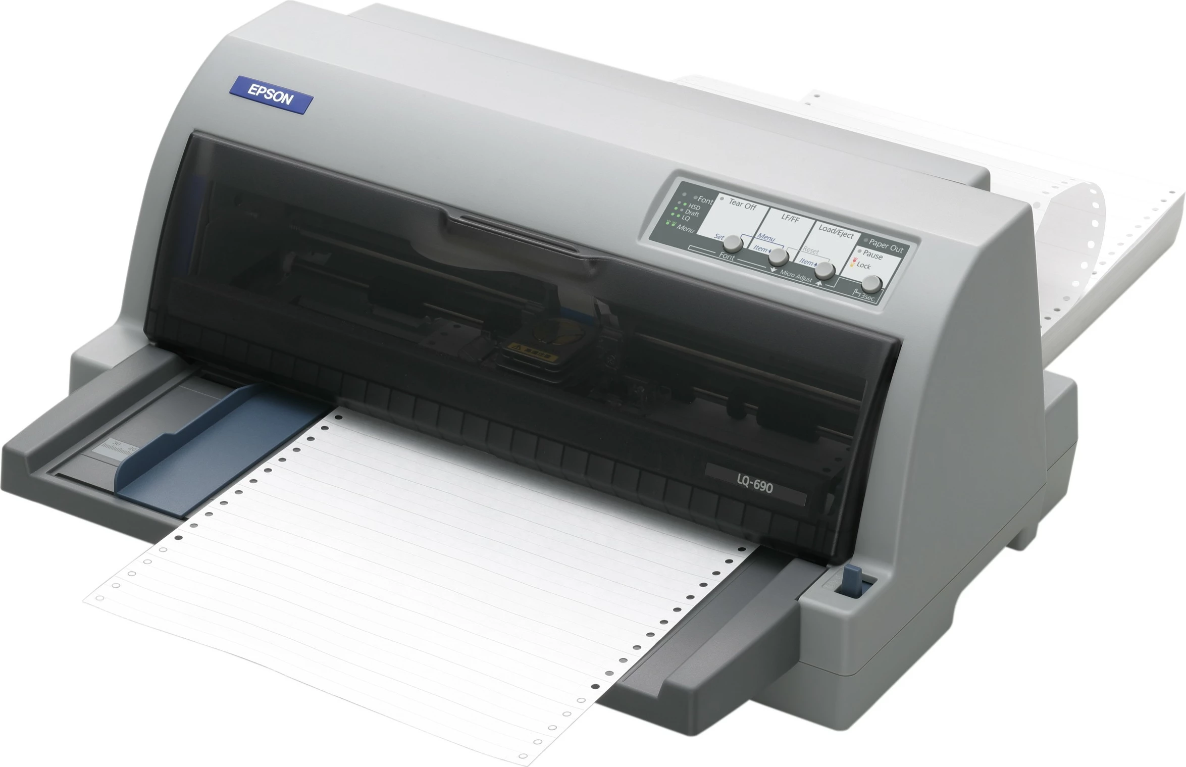 Printer dot matrix Epson LQ-690, 24 gjilpëra, USB 2.0, paralel, gri