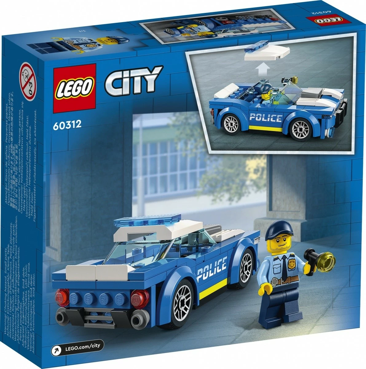 Set LEGO City makinë policie 60312, 94 pjesë, blu