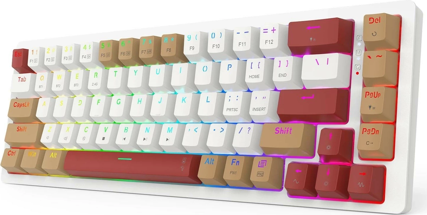 Tastierë mekanike Redragon K677WLR-RGB-PRO Rammus, RGB, kafe
