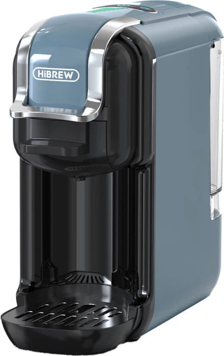 Aparat kafeje me kapsula HiBREW H2B 5-në-1, 19 bar, 1450 W, depozitë 600 ml, gri, set me adaptera