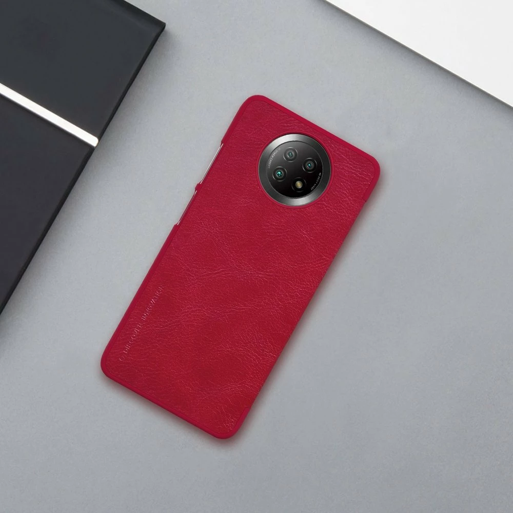 Mbështjellës Nillkin Qin për Xiaomi Redmi Note 9T 5G, lëkurë, kafe