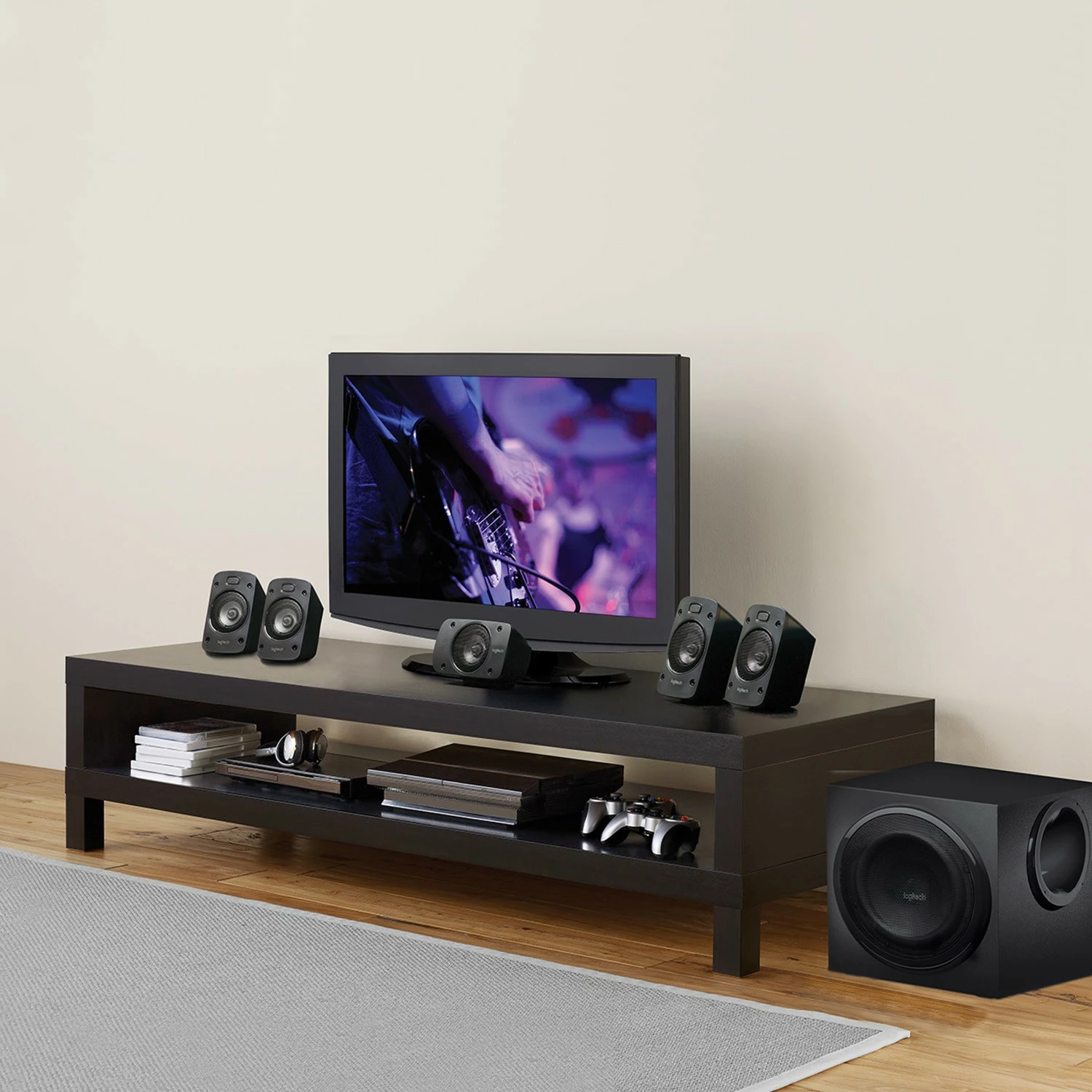 Altoparlantë surround sound Logitech Z906, 5.1 kanale, 500 W, 1000 W, IR, të zeza